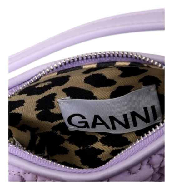 Light Lilac Butterfly Mini Flat Satin Pouch