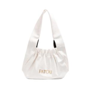 LOGO SATIN SMALL BISCUITS TOTE BAG
