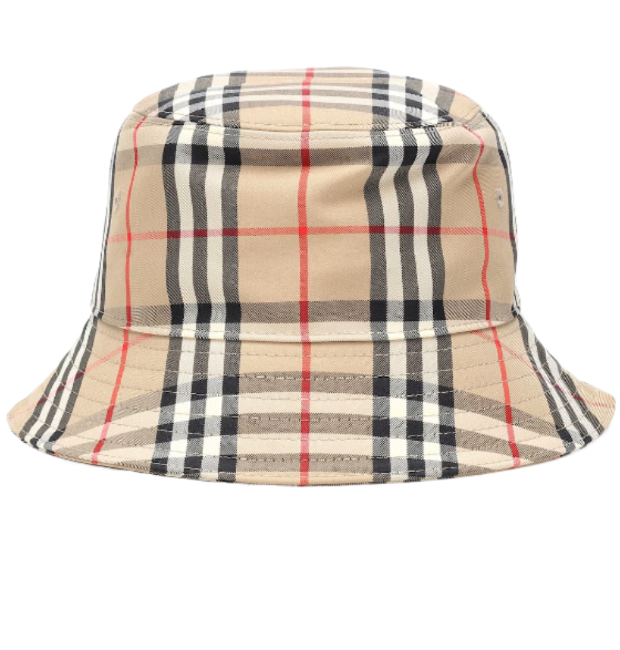 Checked Cotton Bucket Hat