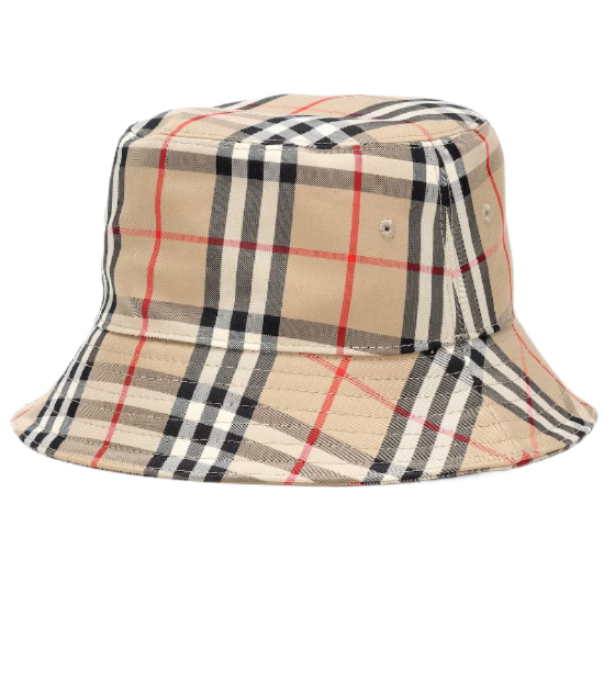 Checked Cotton Bucket Hat