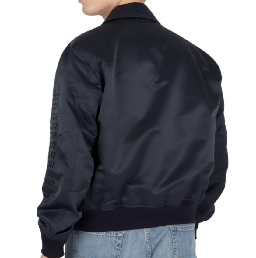 Technical twill bomber jacket