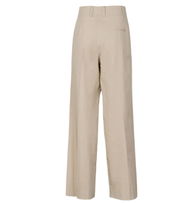 Technical cotton silk trousers