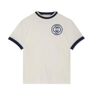 Embroidered cotton jersey t-shirt
