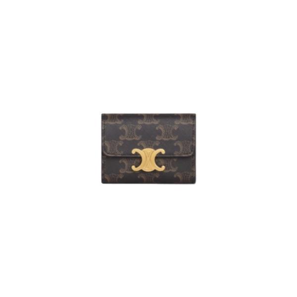Triomphe Canvas Coin Compact Wallet