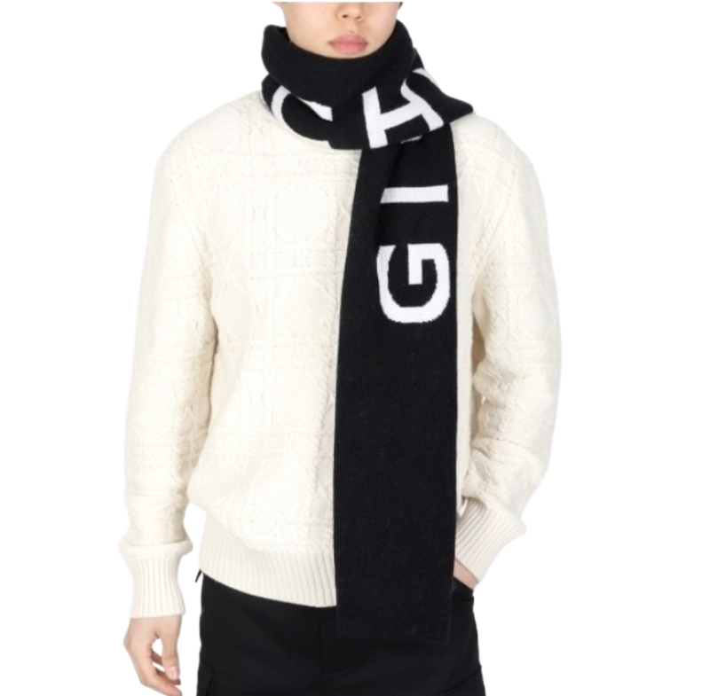 4G wool cashmere double-sided scarf