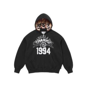 Supreme x MM6 Maison Margiela Zip Up Hooded Sweatshirt Black - 24SS