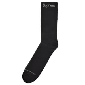 Supreme x MM6 Maison Margiela Hanes Crew Socks Black (1 Pack) - 24SS