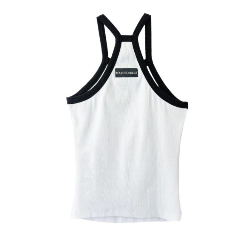 Logo-embroidered stretch-cotton tank top 