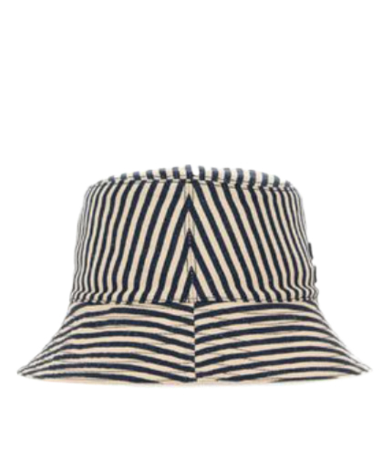 Reversible striped bucket hat
