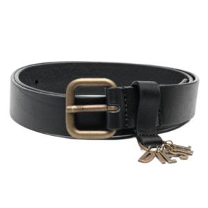 D VINA logo charm leather belt