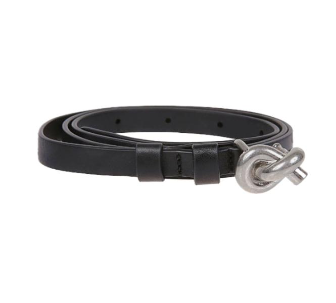 Knot buckle leather belt