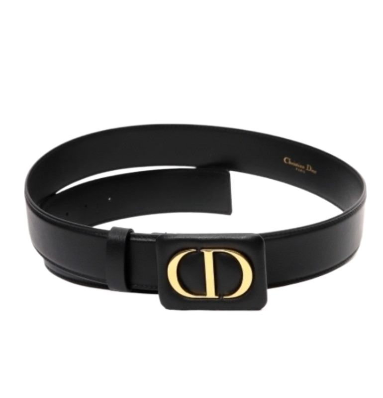 CD logo leather belt