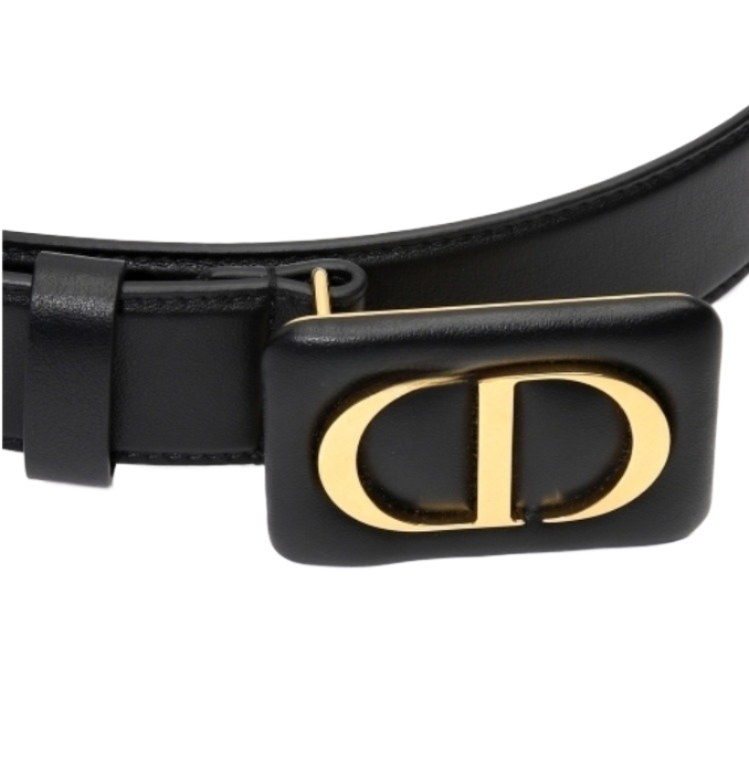 CD logo leather belt