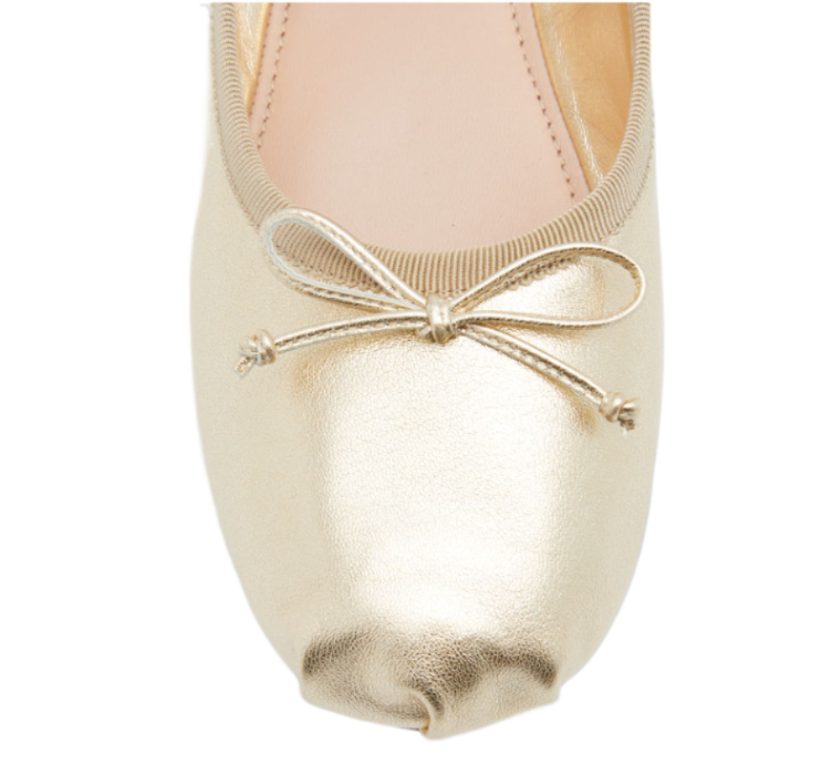 Logo band ballerina shoes