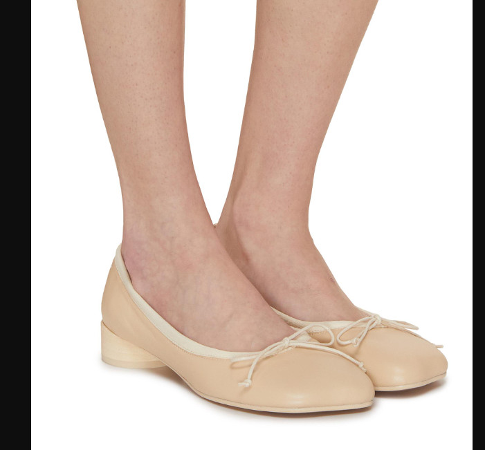 Anatomic leather ballerina flat heel