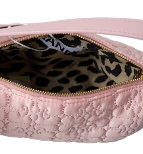 Light pink small butterfly pouch satin bag