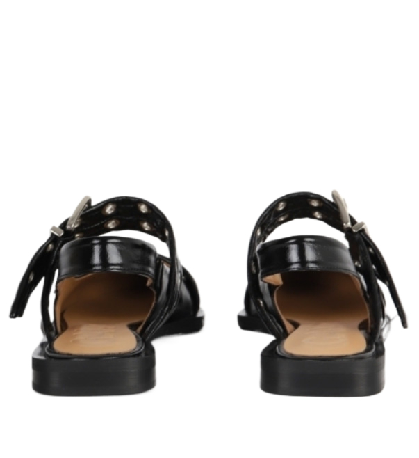 Chunky buckle ballerina shoes