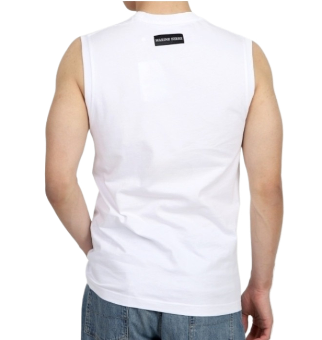 Logo embroidered sleeveless t-shirt
