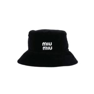 Logo-embroidered velvet bucket hat