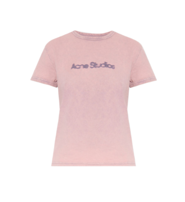 Blur Logo Cropped Slim T-Shirt