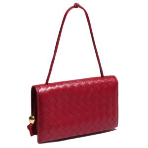 BOTTEGA VENETA RED ‘TRIO SMALL’ SHOULDER BAG