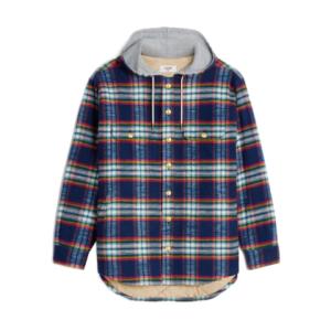 Checked cotton overshirt