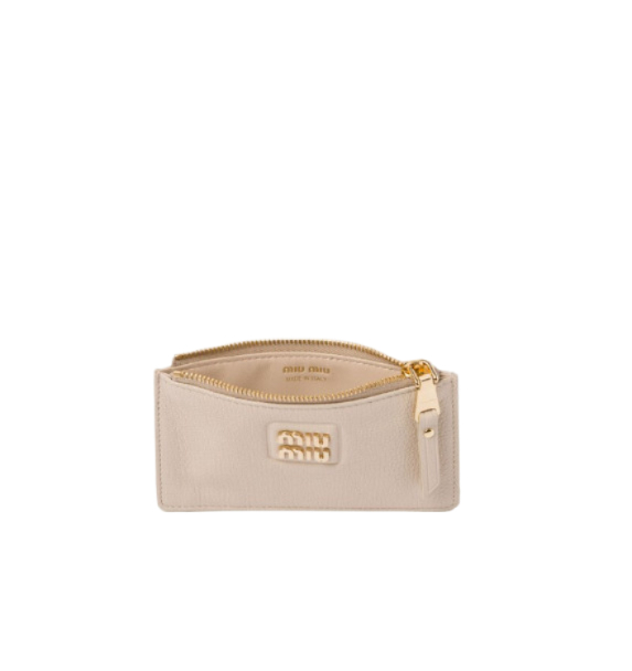 AW Madras leather clutch