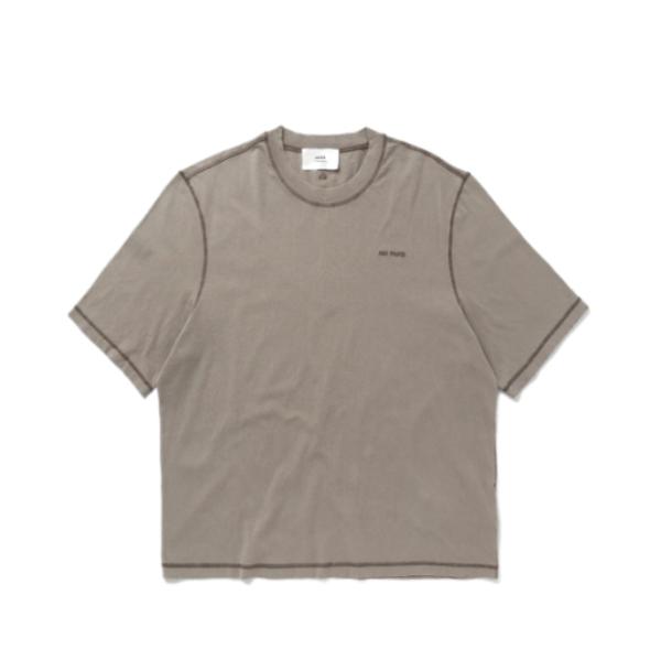 Fade-out logo embroidery short-sleeved T-shirt