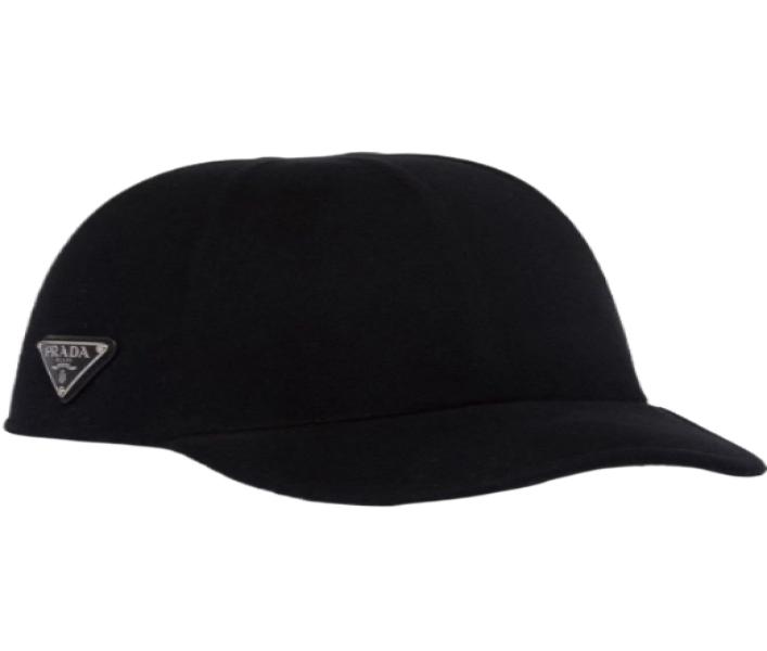 Triangular logo wool ball cap