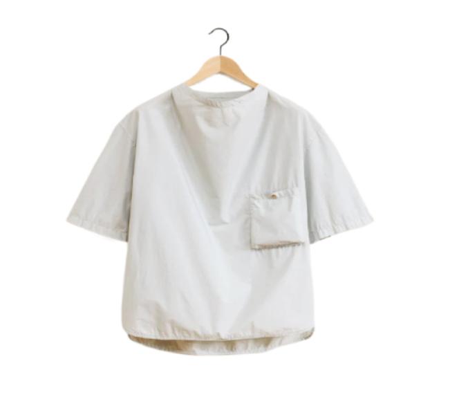 Drape short sleeve shirt