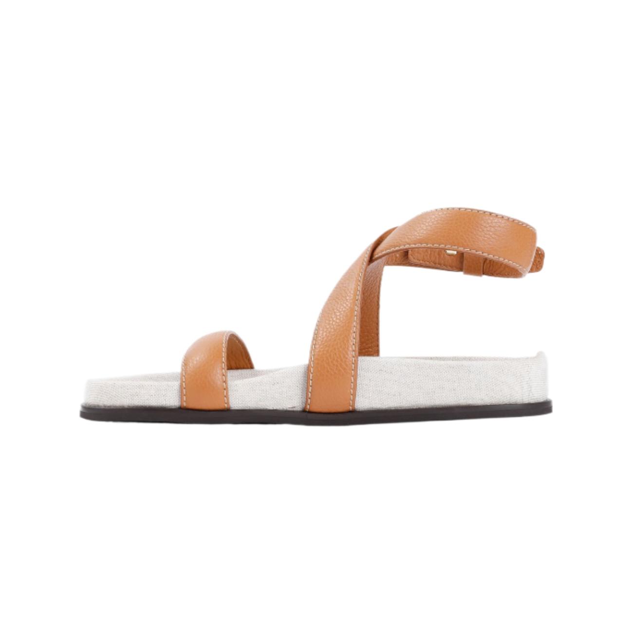 Leather strap chunky sandals 