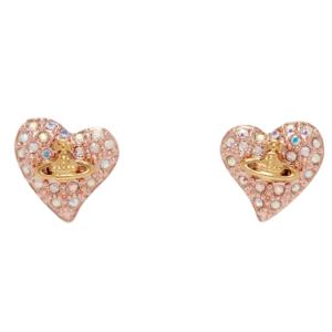 Tiny diamond heart earrings