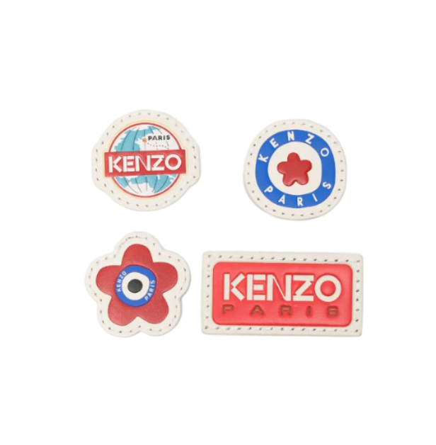 Multi-logo decorated leather patch set
