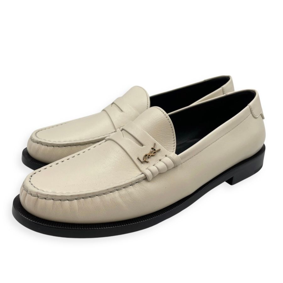 LE LOAFER MONOGRAM PENNY SLIPPERS IN SMOOTH LEATHER