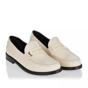 LE LOAFER MONOGRAM PENNY SLIPPERS IN SMOOTH LEATHER