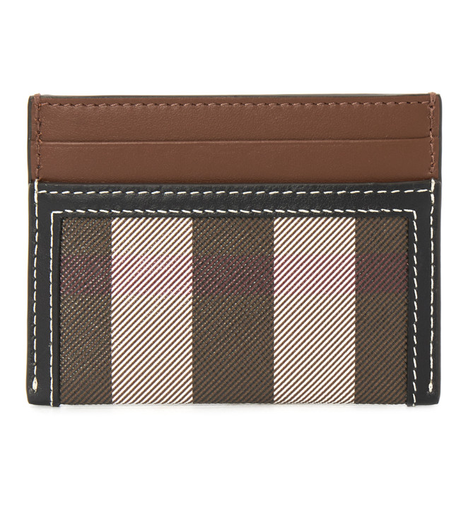 Checked women's card wallet