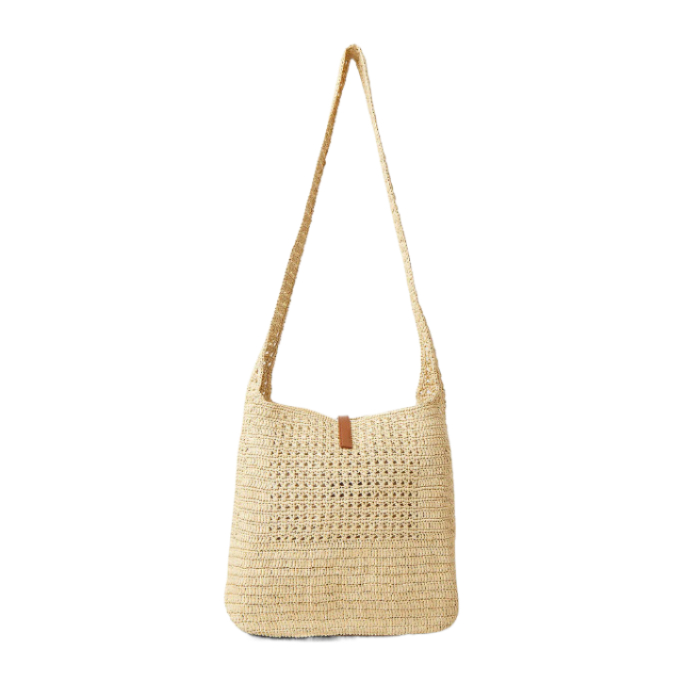 Crochet Raffia Hobo Bag