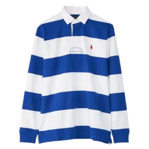 Block Stripe Rugby Long Sleeve Polo Shirt
