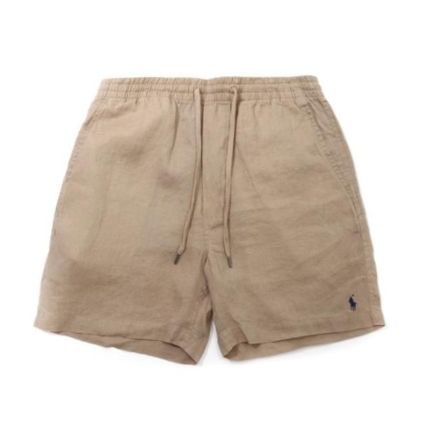 Pony logo embroidered prepster linen shorts