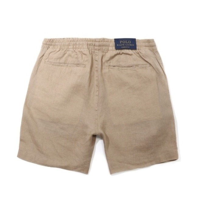 Pony logo embroidered prepster linen shorts