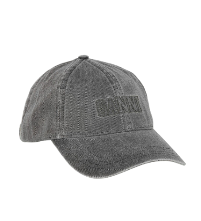 Denim embroidered logo cap