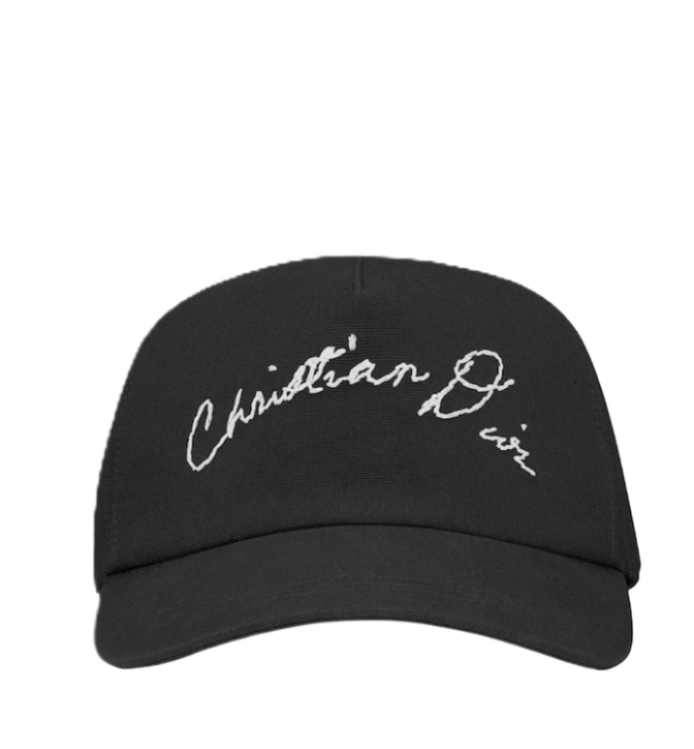 Handwritten Christian Dior signature cap