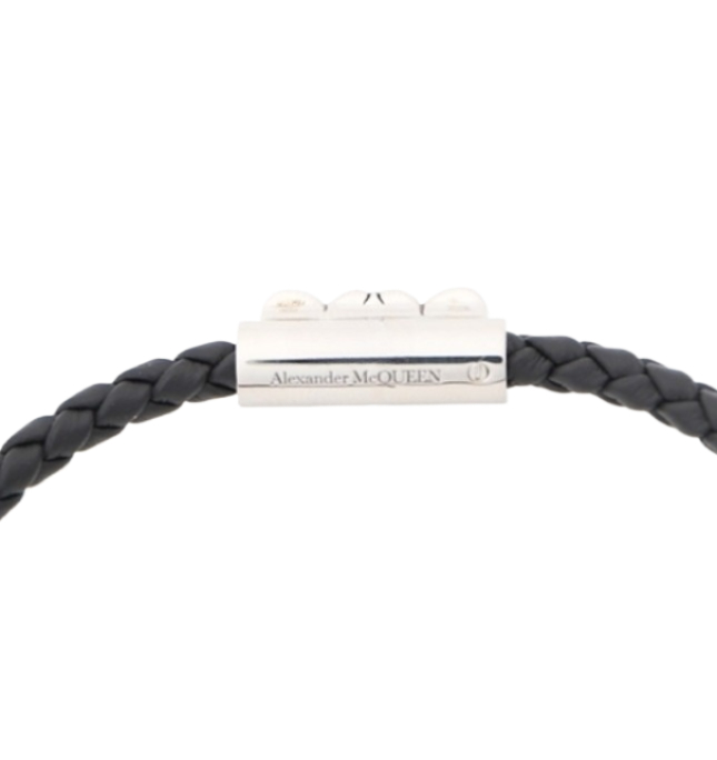 Seal logo leather bracelet