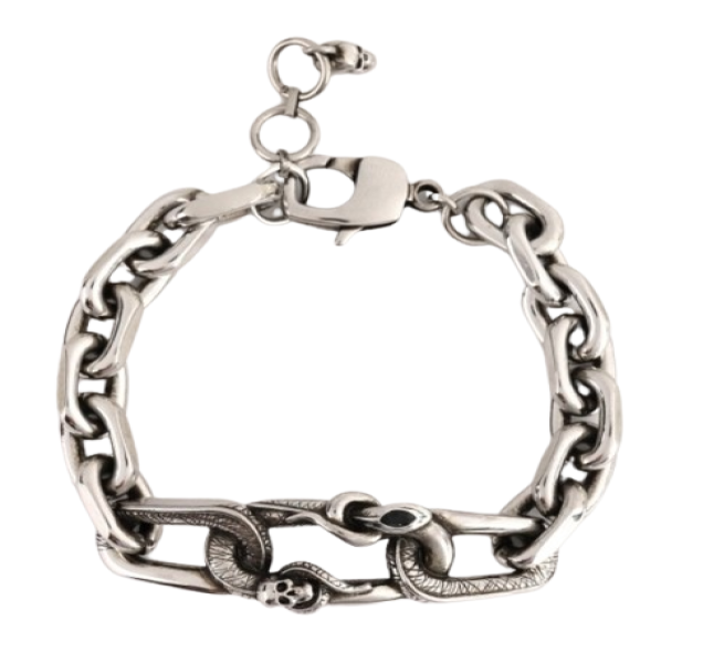 Snake & Skull Chain Bracelet