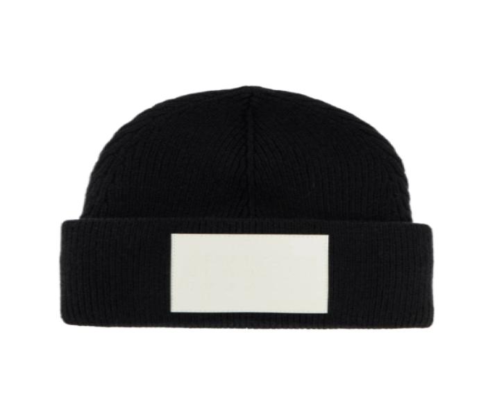 Number Logo Patch Wool Beanie 