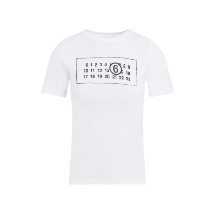 Number logo printing short sleeve t-shirt