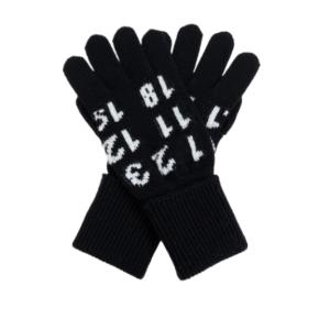 Numbered jacquard gloves