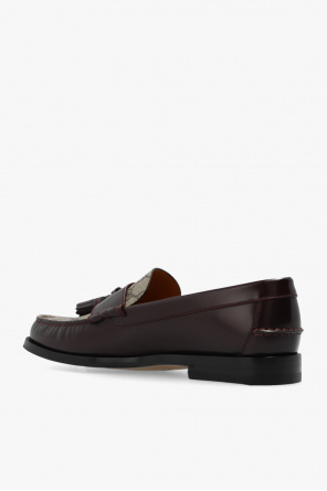 Gucci Men's Kaveh GG Supreme Tassle Loafer in Bordeux