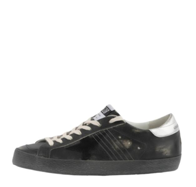 Superstar Double Toe Black Suede Star Sneakers