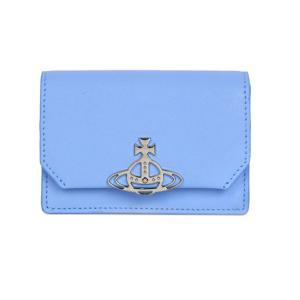 Light Blue ORB Saffiano Card Wallet